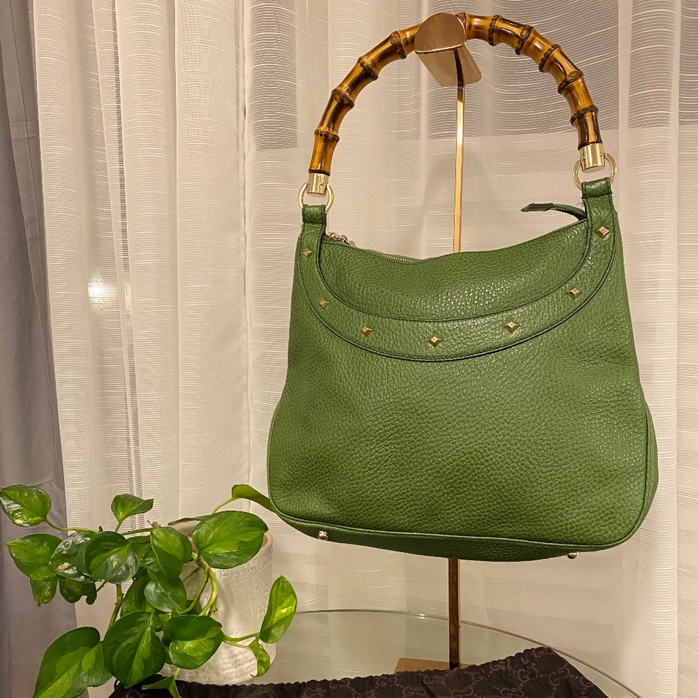 Authentic Gucci vintage bamboo top handle shoulder bag